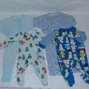 Bundle of 4 Boys Magnetic Me Sweet Tupelo Bamboo Winter Cotton Footies Sleepsack